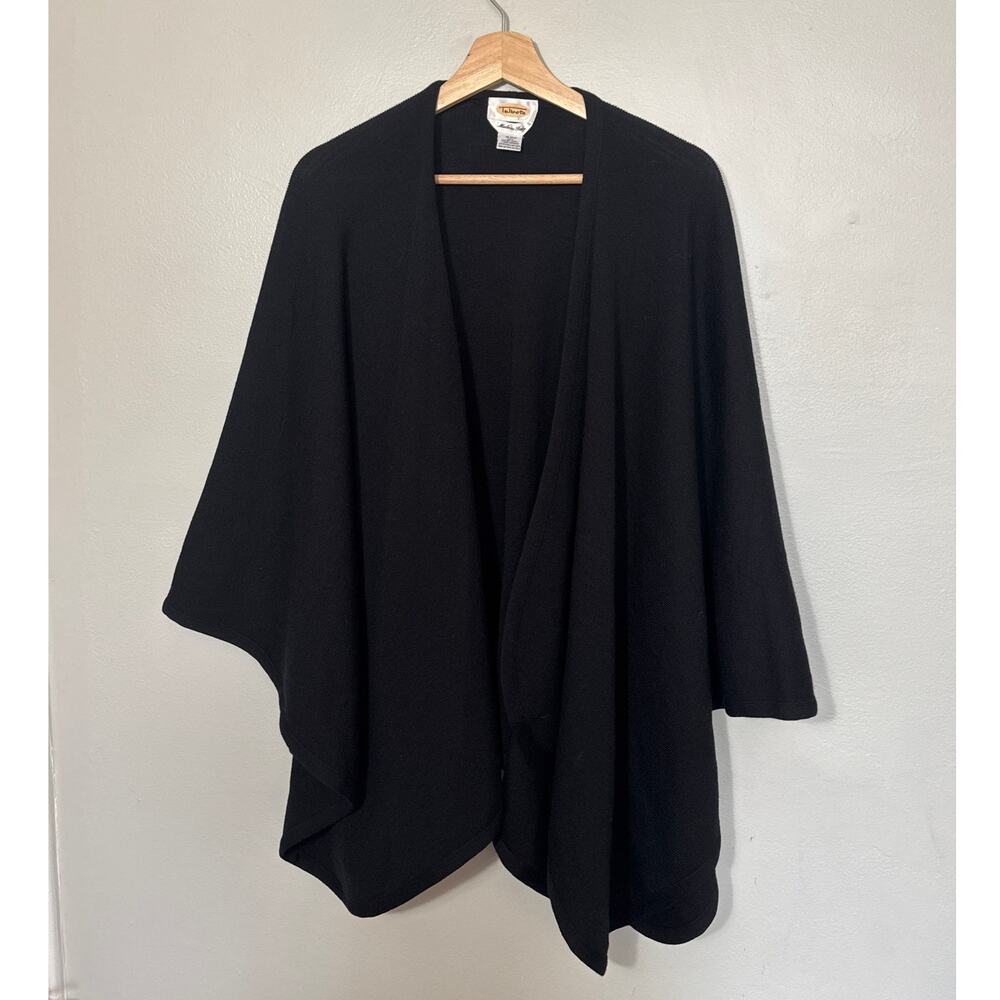 Women's One Size Talbots Made in Italy 100% Merino Wool Black Cape